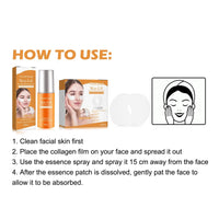 Highprime Water Soluble Collagen Film Black Technology Mist Kit Facial Skin Care Suit anti Wrinkle Firming Remove Eye Bags Mask