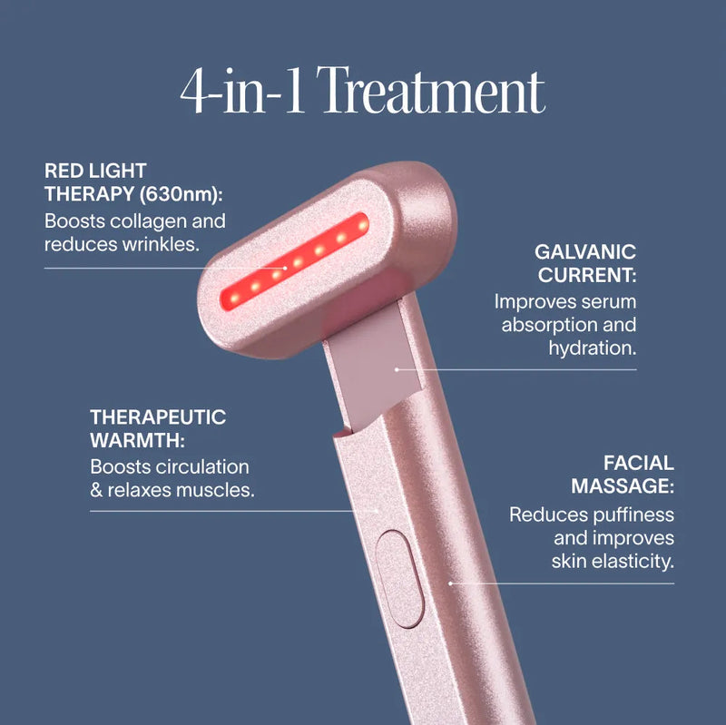 4-In-1 Red Light Therapy Wand & Activating Serum Kit