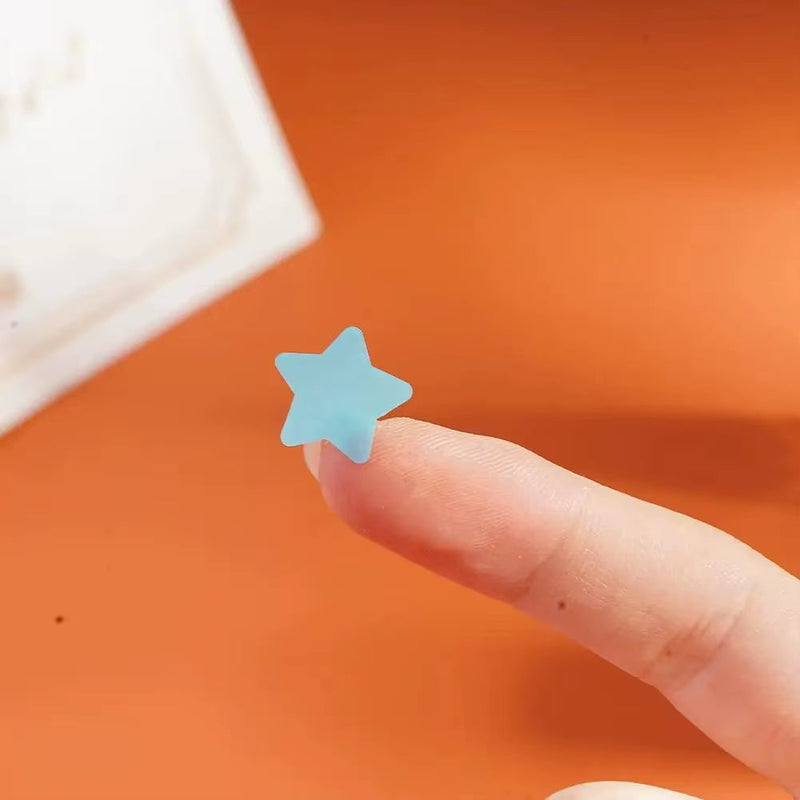 Ys00141--40Pcs Colorful PE Pimple Patches Cute Star Shaped Pimple Cover Sticker Invisible Pimple Cover Removal Pimple Patch