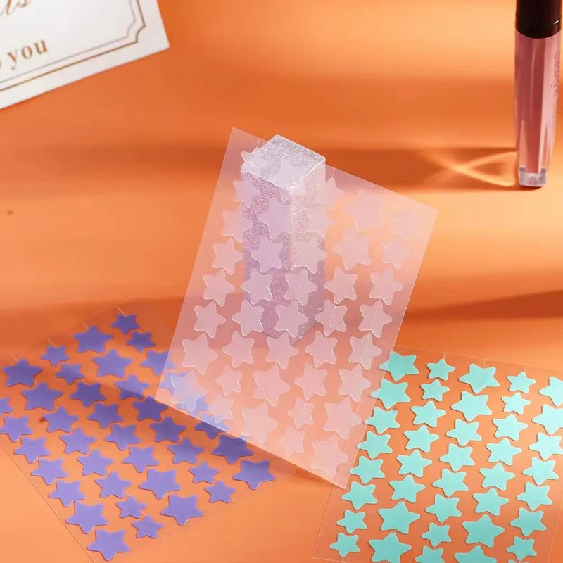 Ys00141--40Pcs Colorful PE Pimple Patches Cute Star Shaped Pimple Cover Sticker Invisible Pimple Cover Removal Pimple Patch