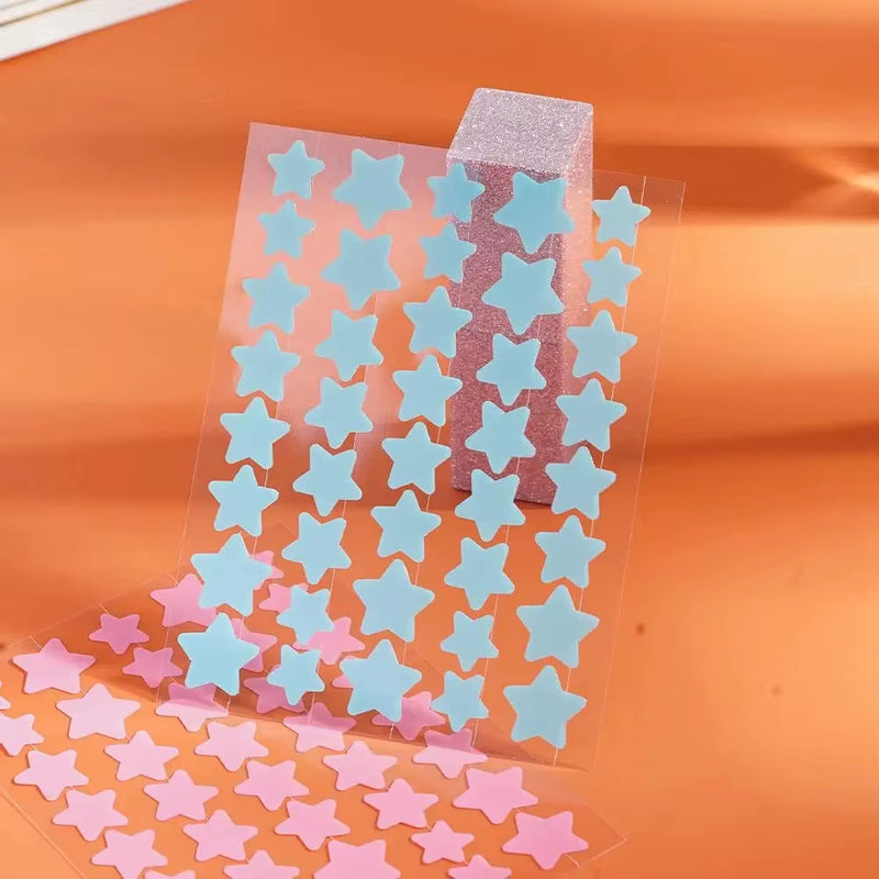 Ys00141--40Pcs Colorful PE Pimple Patches Cute Star Shaped Pimple Cover Sticker Invisible Pimple Cover Removal Pimple Patch