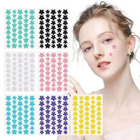 Ys00141--40Pcs Colorful PE Pimple Patches Cute Star Shaped Pimple Cover Sticker Invisible Pimple Cover Removal Pimple Patch