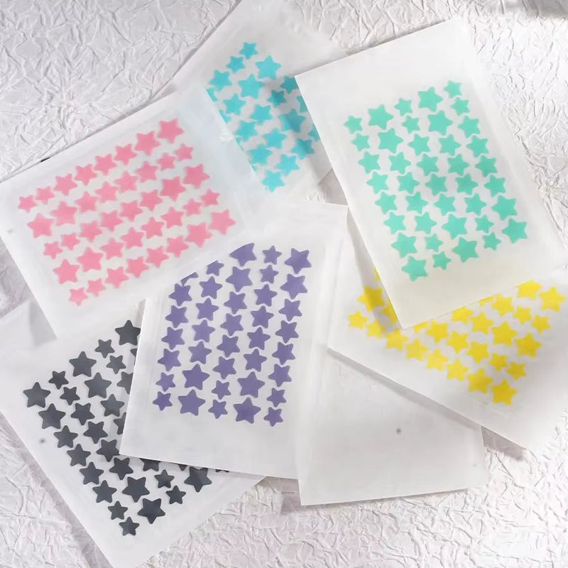 Ys00141--40Pcs Colorful PE Pimple Patches Cute Star Shaped Pimple Cover Sticker Invisible Pimple Cover Removal Pimple Patch