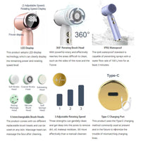 Waterproof Silicone Facial Cleansing Brush - Blackhead Removal Acne Pore Cleaner Rejuvenates Skin Beauty Care Face Machine